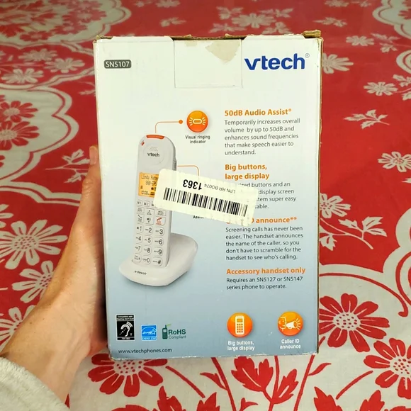 VTech Amplified Accessory Handset with Big Buttons - Picture 4 of 8